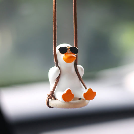 White Swinging Duck